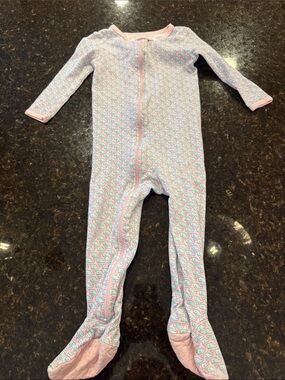 Vineyard Vines Pink Whale Print Footed Pajamas
